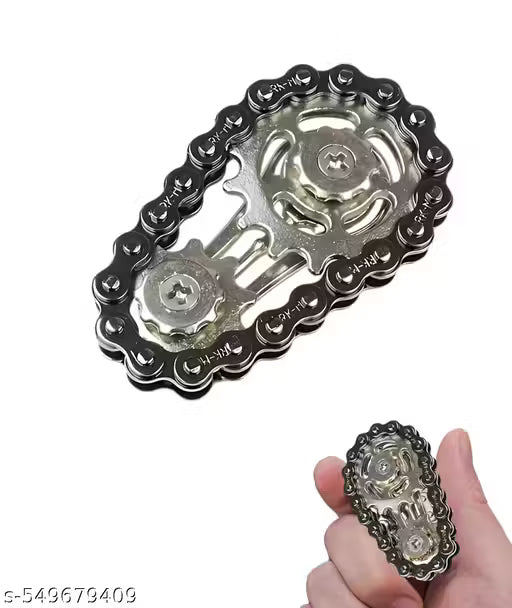 VATTU Fidget Toys for Kids, Fidget Toys, Black Compact Fidget Toys for Kids Adults Bicycle Chain Top Stress Relief Toy Durable Portable Ages