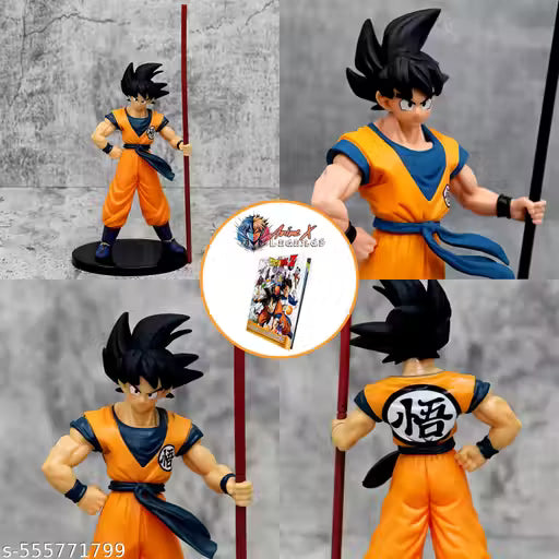 HATAKE Goku Action Figure – 25 cm Dragon Ball Z Collectible with Power Pole Saiyan warrior figure Anime character decoration DBZ toy with Power Anime figurine India Pole