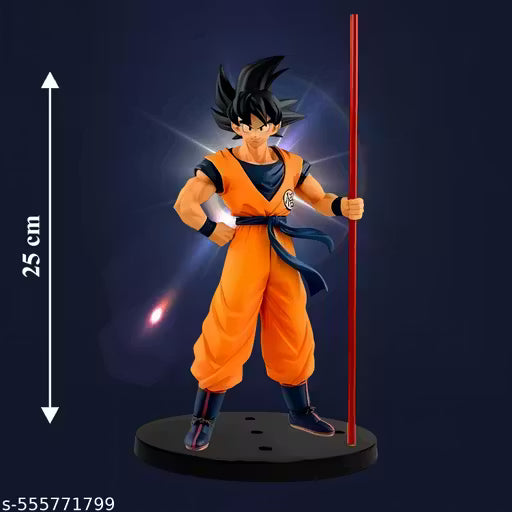 HATAKE Goku Action Figure – 25 cm Dragon Ball Z Collectible with Power Pole Saiyan warrior figure Anime character decoration DBZ toy with Power Anime figurine India Pole