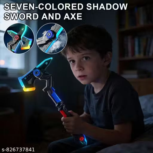 Durable and Stylish Glowing Battle Axe with Vibrant LED Lights for Creative Storytelling, Roleplay and Kids Entertainment
