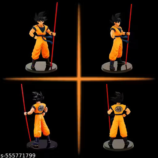 HATAKE Goku Action Figure – 25 cm Dragon Ball Z Collectible with Power Pole Saiyan warrior figure Anime character decoration DBZ toy with Power Anime figurine India Pole