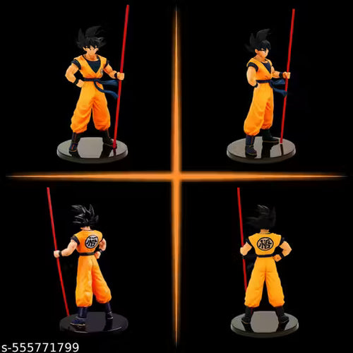 HATAKE Goku Action Figure – 25 cm Dragon Ball Z Collectible with Power Pole Saiyan warrior figure Anime character decoration DBZ toy with Power Anime figurine India Pole